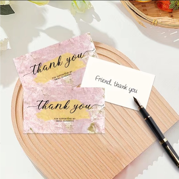 50 Cards Thank You Card Marble Card - Picture 3 of 5